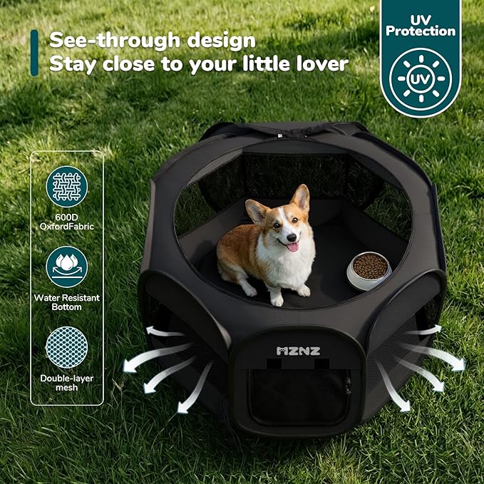 Dog Cat Playpen, Portable Puppy Pet Crate Indoors - Image 6