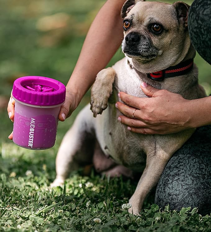 Dexas MudBuster Portable Dog Paw Cleaner, Fuchsia - Image 5