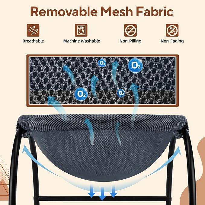 LIFLIX Raised Cat Hammock Bed, Standing Cat Cot - Image 4
