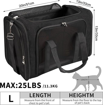 Soft-Sided Cat/Dog/Pet Carrier, Collapsible Pets Travel Carriers - Image 3