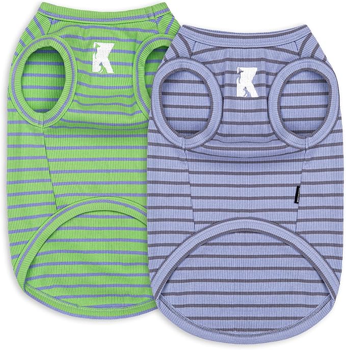 Koneseve Dog Shirts 2 Pack Breathable Sleeveless Vest, Stretchy & Soft by Koneseve
