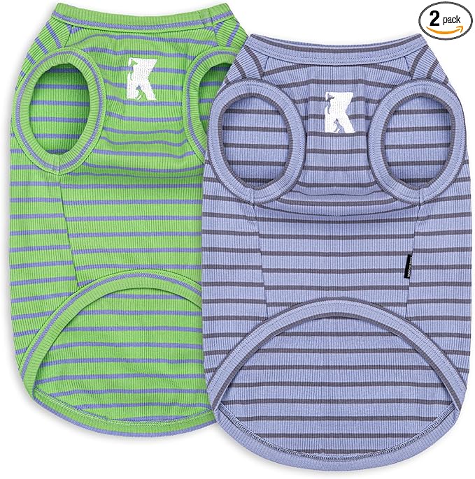 Koneseve Dog Shirts 2 Pack Breathable Sleeveless Vest, Stretchy & Soft by Koneseve