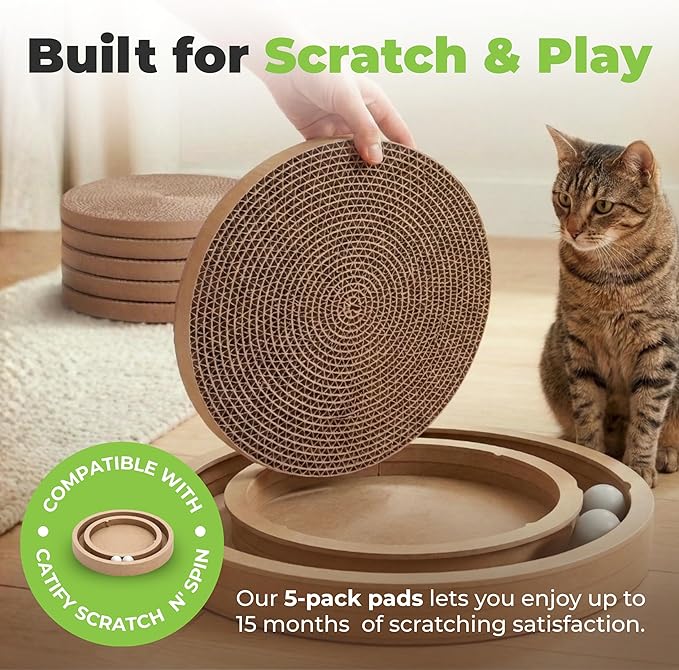 Best Pet Supplies Catify Cat Scratcher, Fun Interactive Scratchers, Claw Safe - Image 2