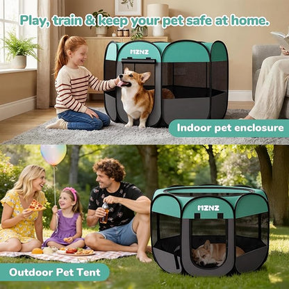 Dog Playpen, Portable Puppy Pet Crate Indoors - Image 5