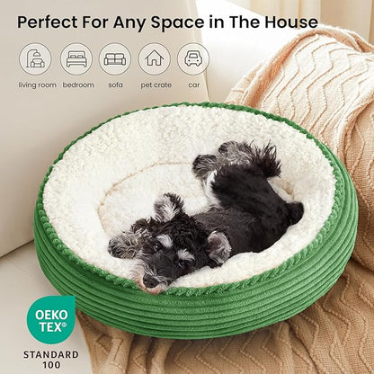 Love's cabin Round Donut Cat and Dog Cushion Bed, 24in Pet Bed - Image 6