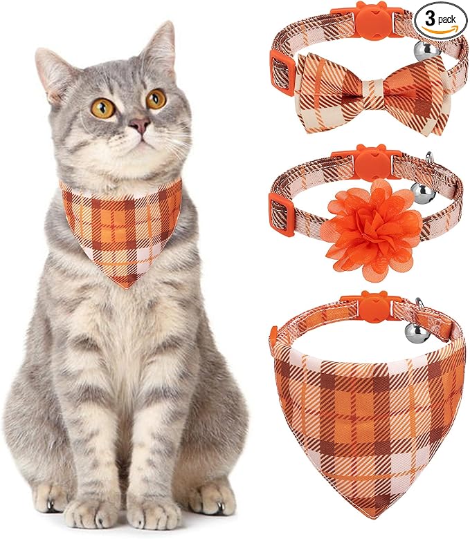 Breakaway Cat Collars with Bell & Cute Pendants by VKPETFR