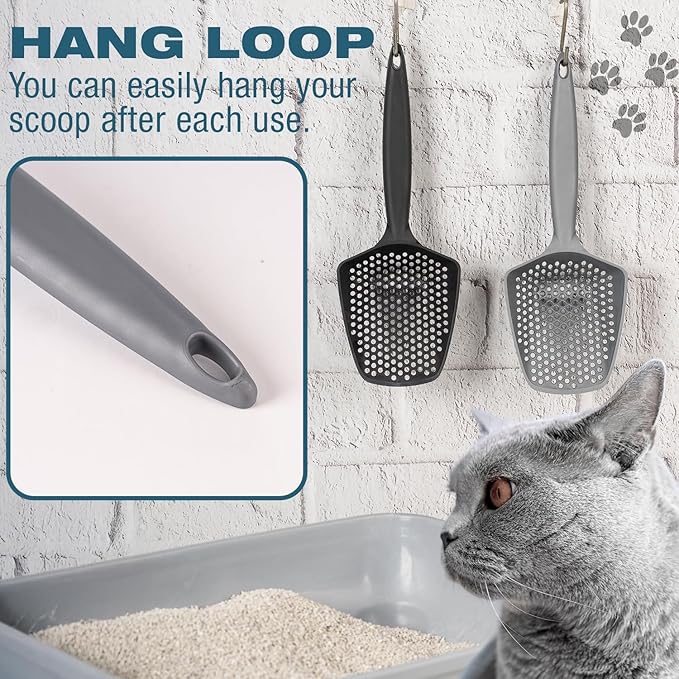 Set of 3 Cat Litter Scoop with Small Holes, Deep Sifting Shovel - Image 5