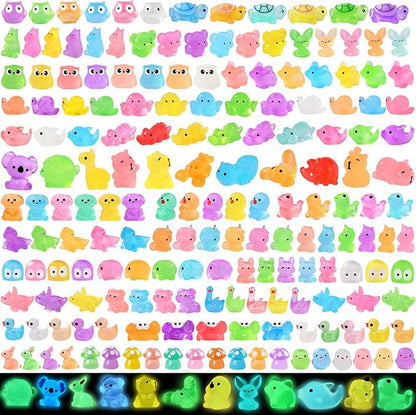 DIYDEC 184PCS Luminous Mini Resin Animals, Miniatures Figures Glow in The Dark - Image 8