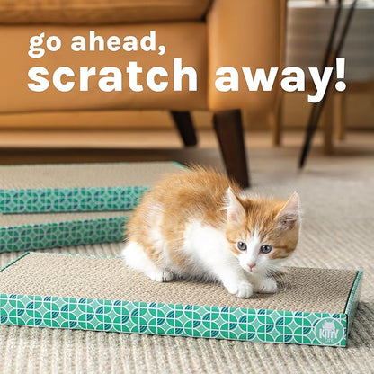 Kitty City Cat Scratcher– 3-Pack Durable Corrugated Cardboard Scratch Pads - Image 8