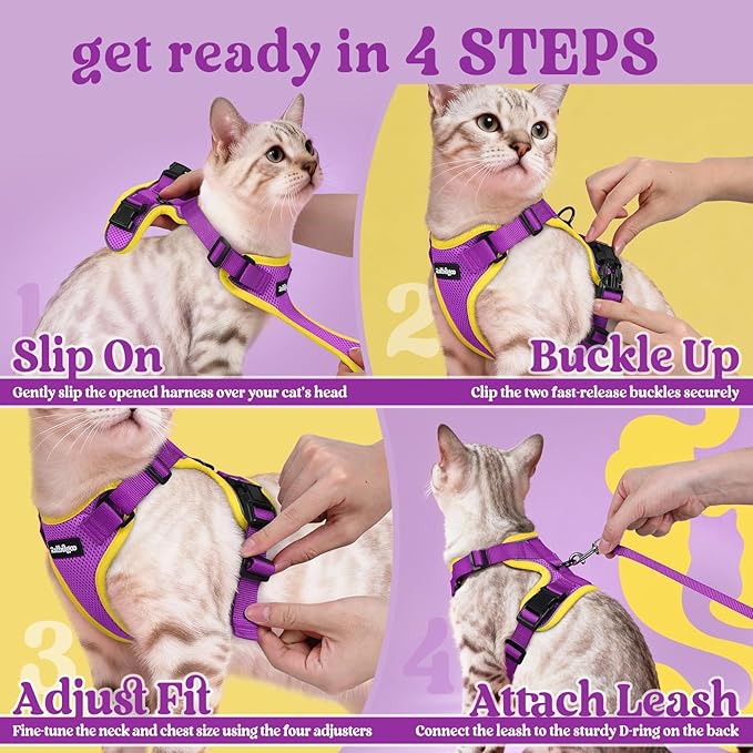 rabbitgoo Cat Harness and Leash Set, Escape Proof Vest Harness - Image 8