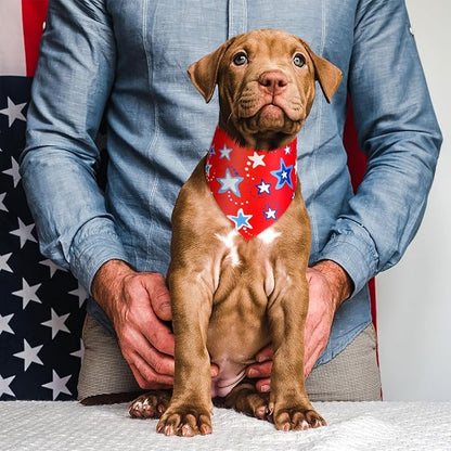 Preboun 50 Pcs Patriotic Dog Bandanas Bulk 4th of July Bandanas - Image 7