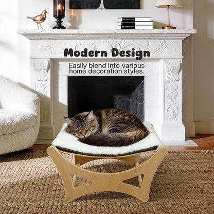 Cat Hammock Bed, Wooden Elevated Cat Beds - Image 6