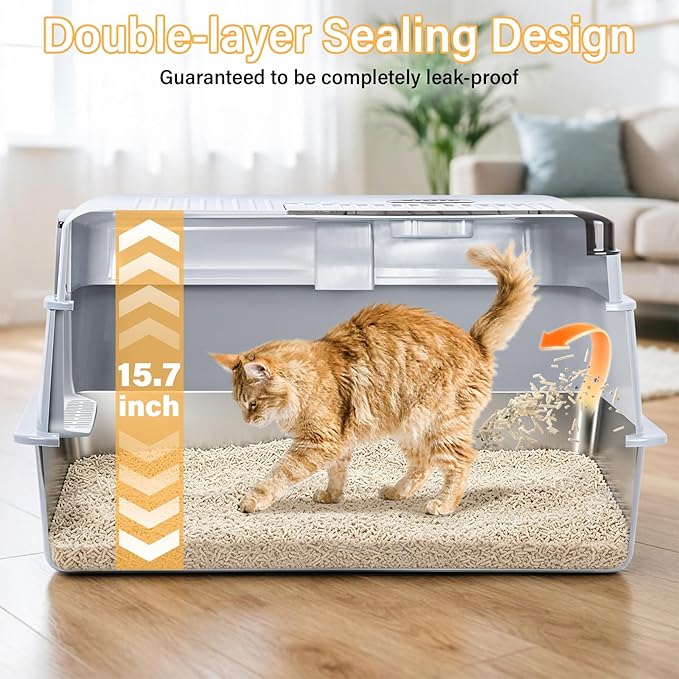 XXXL Stainless Steel Litter Box - Image 6