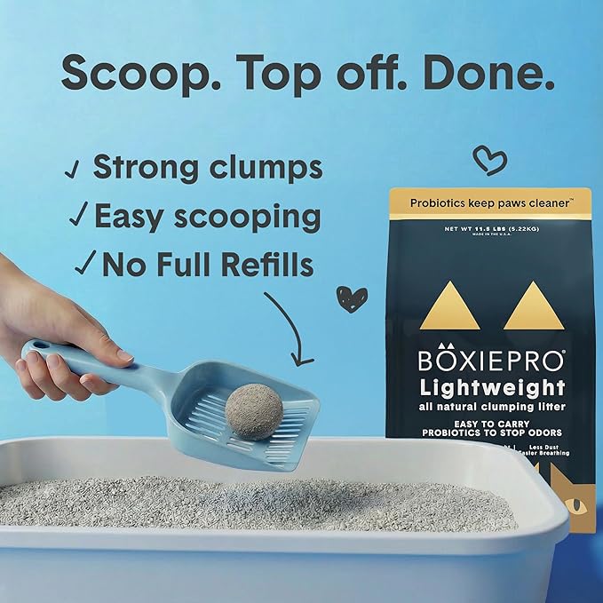 Boxie Probiotic Lightweight Cat Litter 40 Day Odor Control, Odor Eliminating - Image 5