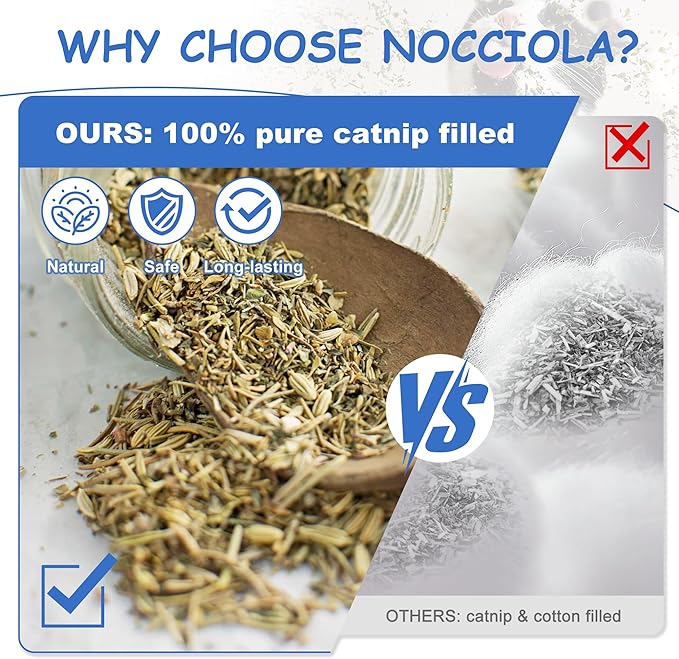 Nocciola 3 Pack Catnip Toys for Cats, Funny Cat Toys Filled - Image 2