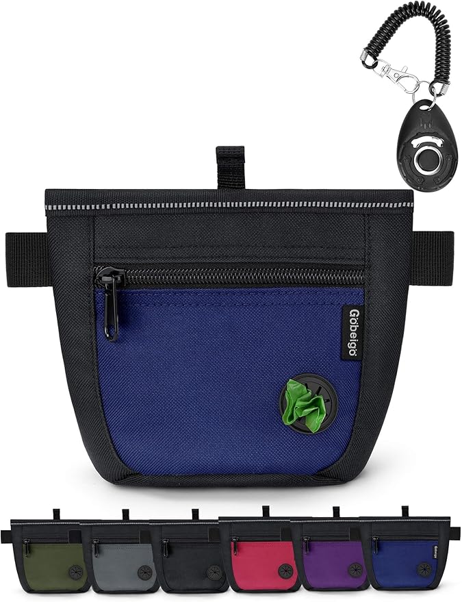 Gobeigo Dog Treat Pouch and Training Clicker, Upgrade Two Magnetic Closure to by Gobeigo