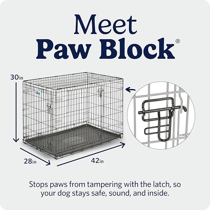 MidWest Homes for Pets 42-Inch iCrate for Large Breeds, 71-90 lbs, Double Door - Image 4