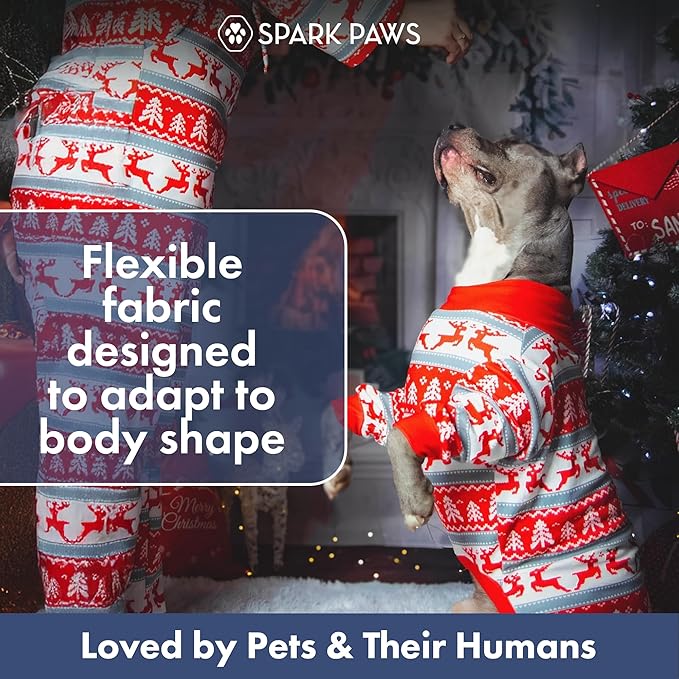 Spark Paws Dog Christmas Pajama, Dog Recovery Suit Male, Ultra-Soft and 4-Way - Image 7
