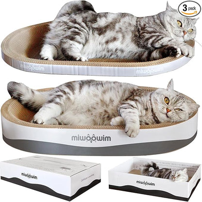 3PCS 23.6 Inch Extra Large Cat Scratcher Bed, Big Cats Box by miwooim