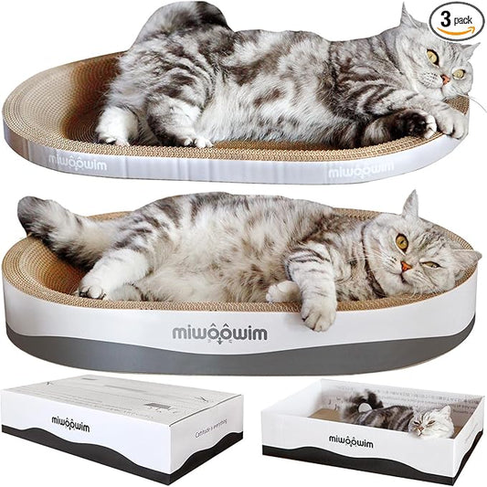 3PCS 23.6 Inch Extra Large Cat Scratcher Bed, Big Cats Box by miwooim