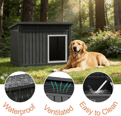 Fancyango Large Dog House with Removable Roof - Image 4
