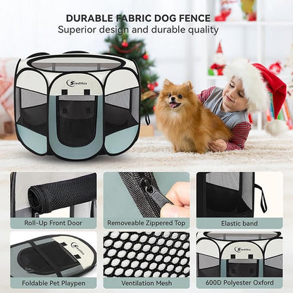 Siedihit Dog Playpen, Puppy Pet Playpen, Medium Dogs Tent Crates Cage - Image 4