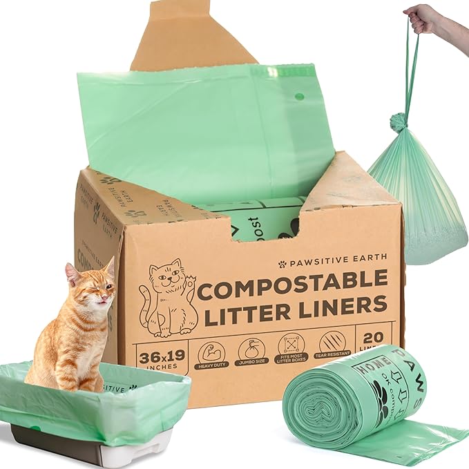 Cat Litter Box Liners 100% Compostable by Unknown