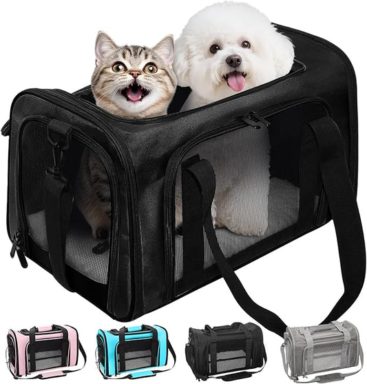 Expandable Cat Carrier Airline Approved Soft-Sided Pet Travel Carrier by Lowiparr