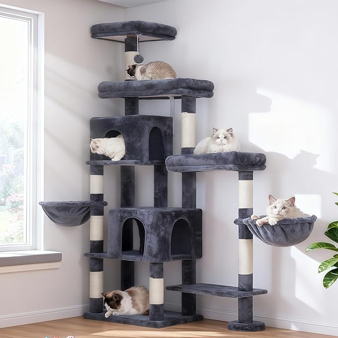 Hey-brother Cat Tree Tower, Scratching Posts by Hey-brother