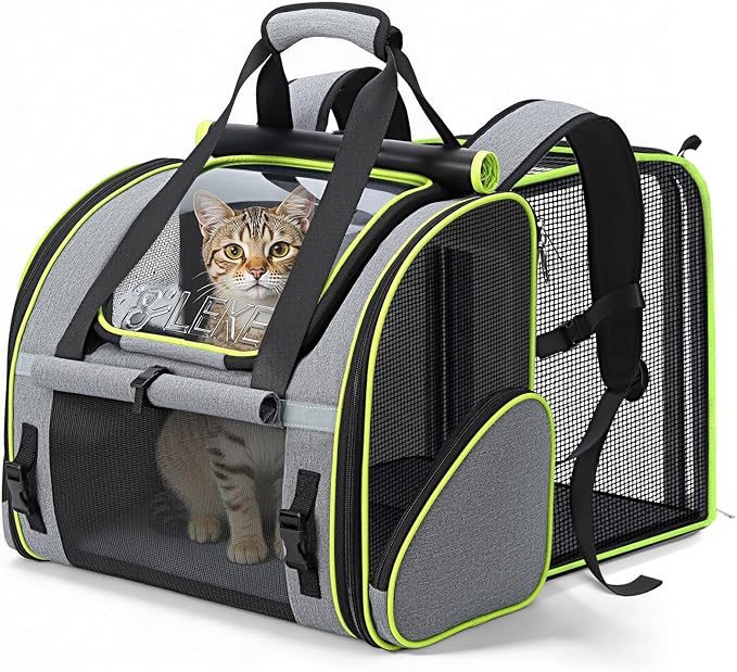 Lekereise Widened Pet Backpack Travel, Wide Pet Carrier Backpack by Lekereise