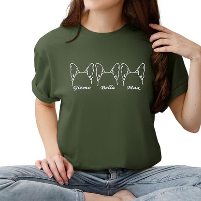 Custom Dog Mom Shirt Personalized Dog Ears Sweatshirt - Image 5