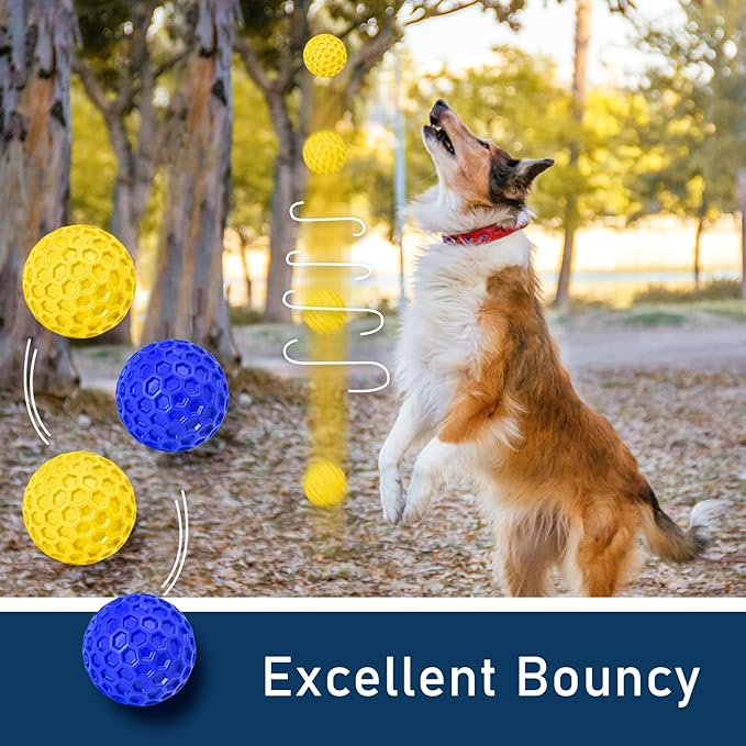2 Pack Indestructible Squeaky Dog Balls - Image 5