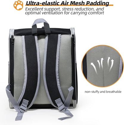 Cat Carrier Backpack with Reflector with Safety Leash Up to 15Lbs, Pet Carrier - Image 4