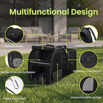 Expandable Cat Backpack Carrier Airline Approved Pet Travel Backpack - Image 6