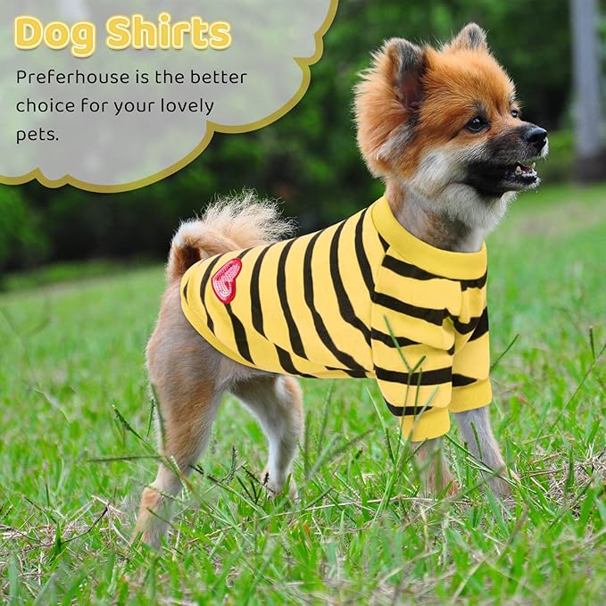 Pet Dog Striped T-Shirt Dogs Cats Cotton Vest Spring Summer Pet Apparel Tee - Image 7