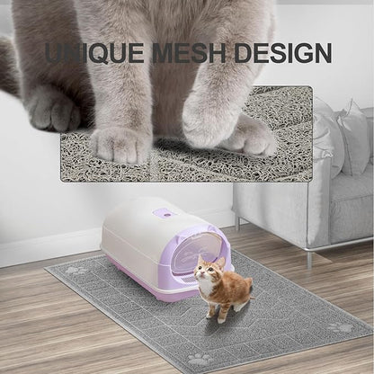 Cat Litter Mat, Litter Trapping Mat Soft on Kitty Paws, Waterproof, Easy Clean - Image 3