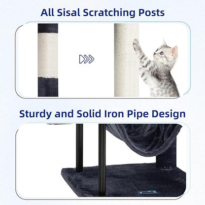 Gitelsnour Cat Tree, Cat Tower for Indoor Cats, 43.3 inch Cat Tree Tower - Image 5