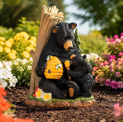 C&Y&G&X Solar Black Bear Garden Statue - Image 5