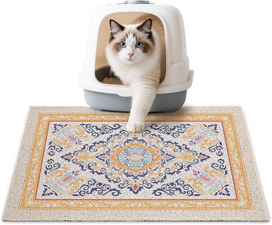 Unicorn Catcher Cat Litter Mat 24" x 15" Non-Slip Litter Box Mat Washable by UnicornCatcher