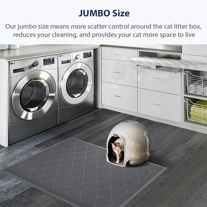 WePet Cat Litter Box Mat, Kitty Premium PVC Pad, Durable Trapping Rug, - Image 7