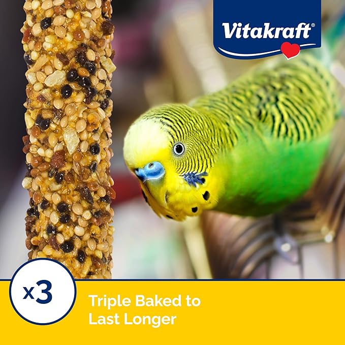 Vitakraft Crunch Sticks Parakeet Treat – 2 Sticks – Sesame and Banana Flavor - Image 4