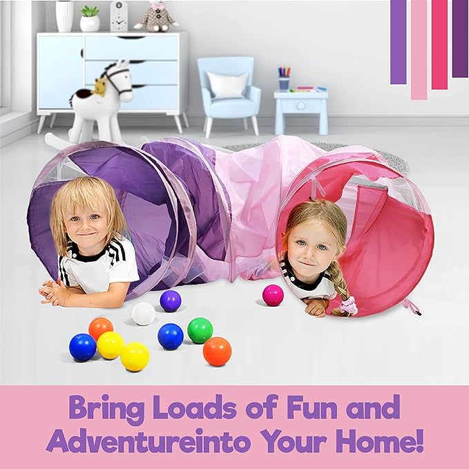 Hide N Side 6ft Crawl Through Play Tunnel Toy, Pop up Tunnel - Image 2