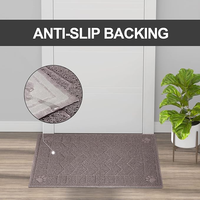 Cat Litter Mat, Litter Trapping Mat Soft on Kitty Paws, Waterproof, Easy Clean - Image 6