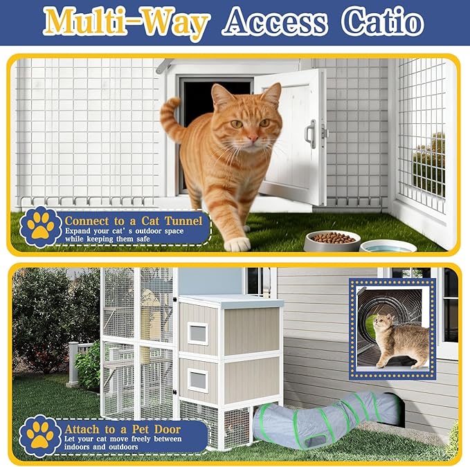 PetsCosset Large Catio Outdoor Cat Enclosure Large Cat House - Image 3