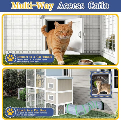 PetsCosset Large Catio Outdoor Cat Enclosure Large Cat House - Image 3
