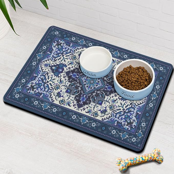 Pet Feeding Mat for Floors Waterproof Dog Mat for Food and Water Absorbent - Image 8