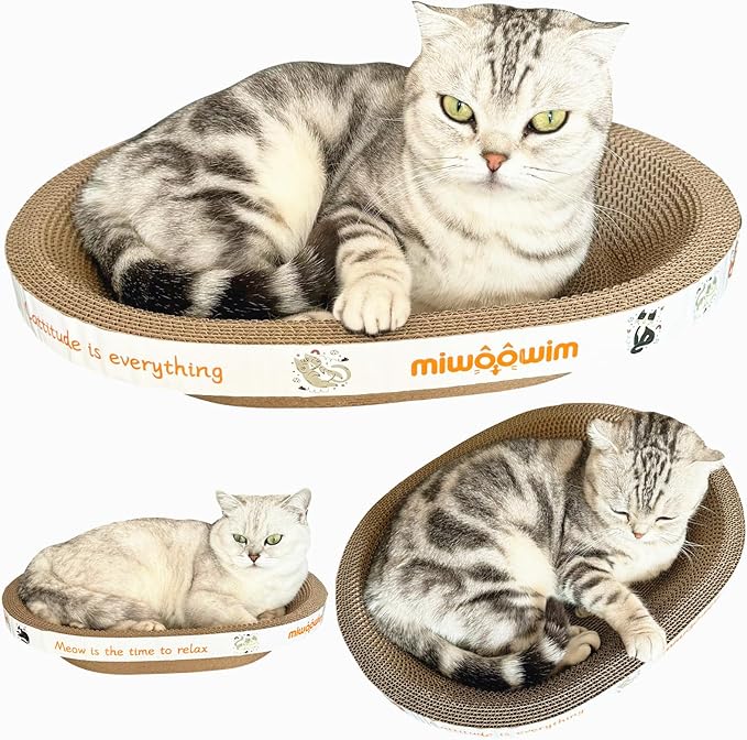 Miwoowim 3PCS 2 Cat Scratcher Bowl +1 Corrugated Scratch Pad - Image 5