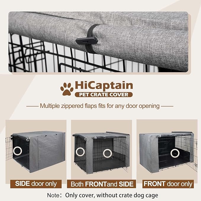 HiCaptain Breathable Dog Crate Cover 36 Inch, Durable Heavy Duty Kennel Cover - Image 4