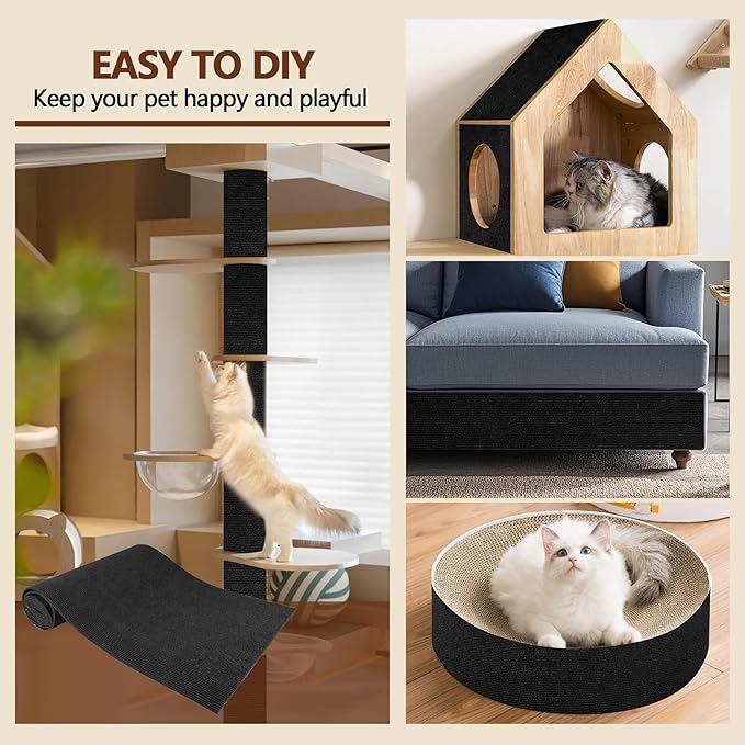 Cat Scratch Furniture Protector, 78.7"x15.8" Self Adhesive Cat Scratch Mat Pad - Image 6