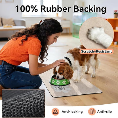 Dog Cat Feeding Mat-Absorbent Pet Bowl Mat - Image 4